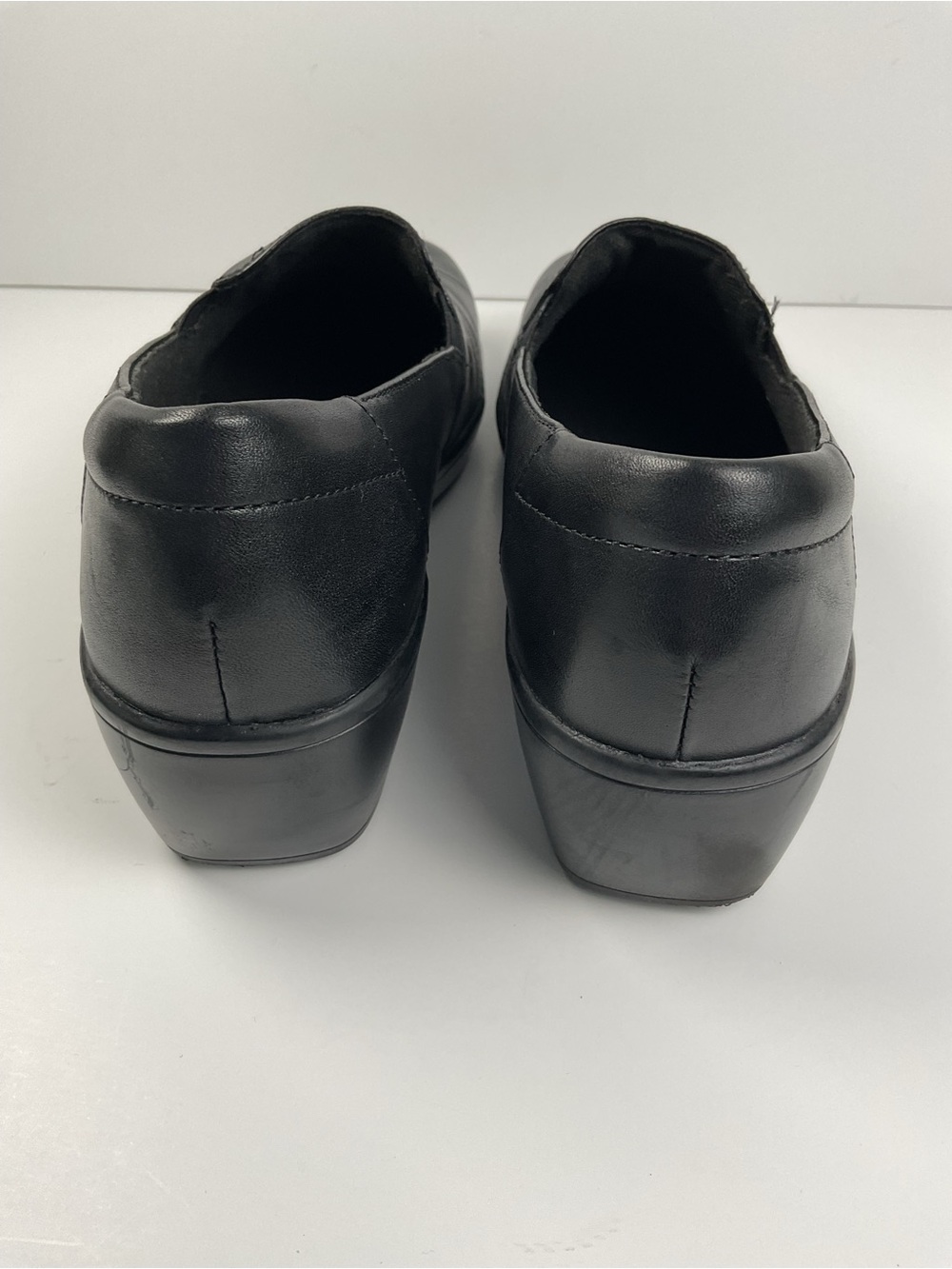 Clarks Black Leather Comfort Slip On Work Office Casual Shoes Women 9 - Picture 7 of 10